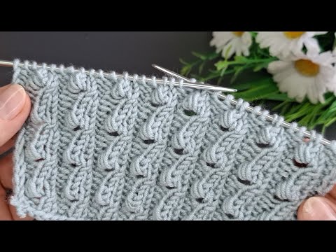 Kolay iki şiş örgü yelek model anlatımı 🧶Eays crochet knitting patterns