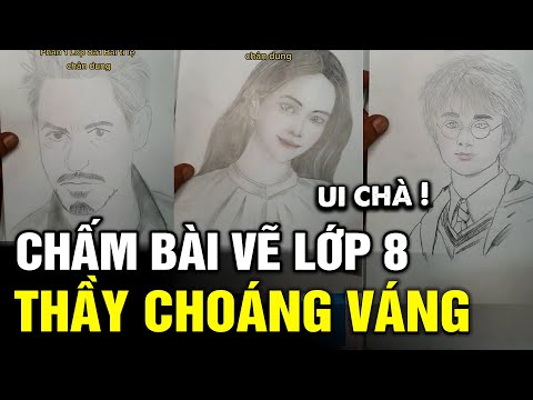 Chấm bài thi vẽ "BẠN THÂN" học sinh lớp 8A1, Thầy dạy vẽ không tin vào mắt mình | Tô Tin Tức ✔