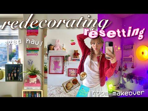 REDECORATING & RESETTING 🍒 girly room makeover, life reset, IKEA shopping, daily life