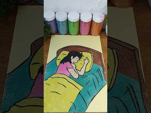 Setelah Ibu Meninggal //Mewarnai Gambar Dengan Pasir Warna