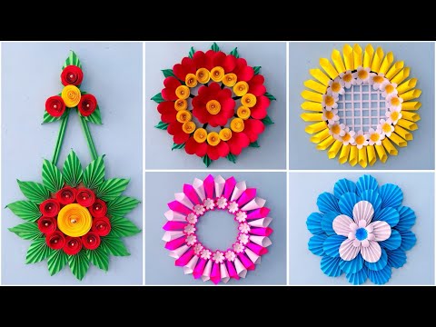 Unique Flower Wall Hanging / Quick Paper Craft For Home Decoration / Easy WallMate DIY Wall Decor