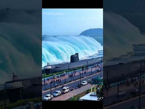 Massive Tsunami Destroys Vizag Beach🌊 #Vizag #RKBeachVizag #AIDisasterVideo #VizagTsunami