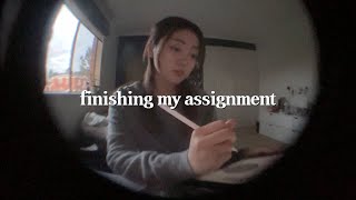 finishing my assignment in one sitting? lets get productive! (design student)