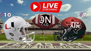 🔴Miami Hurricanes vs Texas A&M Aggies Live NCAA Football. CFP 1st Round Play by Play Livestream