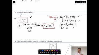 Performing a Hypothesis Test, Sigma Known