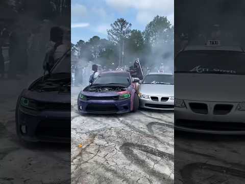 Atlanta car meet GONE WILD , everybody wrecks !!! #carmeet #hellcat #fail