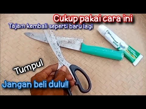 CUKUP PAKAI CARA INI, GUNTING DAN PISAU TUMPUL JADI TAJAM KEMBALI SEPERTI BARU LAGI