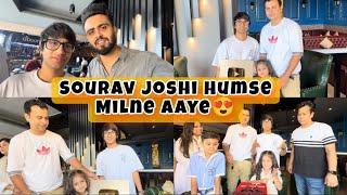 Sourav Joshi Aaye Amyra Ke Gold Button Ki Unboxing Karne😍🎉Party Mein Aaye Bht Mazey🥰