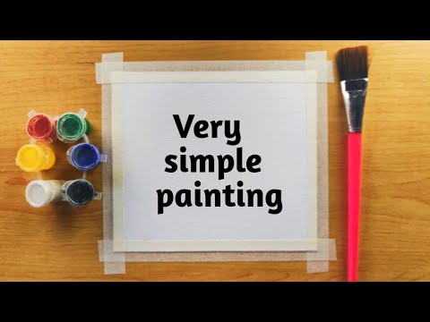 Very simple painting for beginners, Easy Watercolor Painting Ideas, step by step tutorial