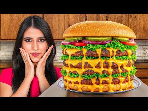 صنعت أكبر برجر في العالم 🍔 | حصل كارثة ! 😱