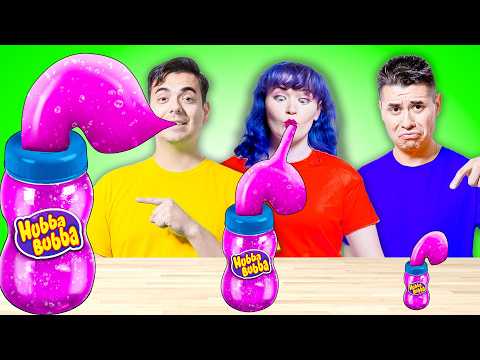 BIG, MEDIUM AND SMALL FOOD CHALLENGES | GIANT VS TINY CHALLENGE IN 24 HOURS BY SWEEDEE