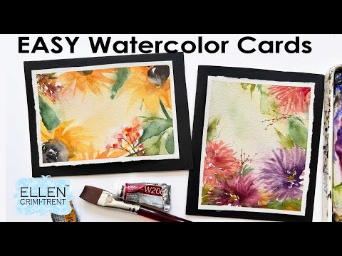 EASY Watercolor Greeting  Cards for Beginners