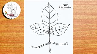 Bel Patra Rakhi Drawing | Easy Drawing | Rakshabandhan Drawing for Beginners