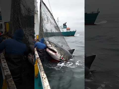 Shark Fishing at Sea#Fishermen's Work#Marine Fishing#Fishermen's Operation#Shark Catching