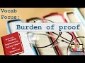 Understanding Burden of Proof Concepts