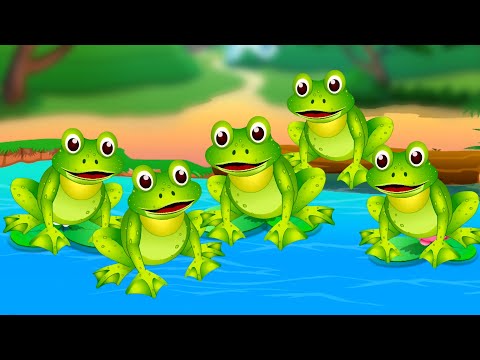 Five Little Speckled Frogs, Animals Song and Nursery Rhymes for Kids