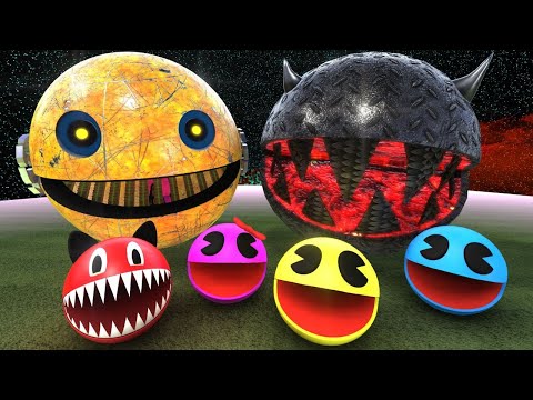 Pacman vs Monsters Compilation | Pacman  & Droid Pacman vs Biped Robot Monster -Mustafa Pacman