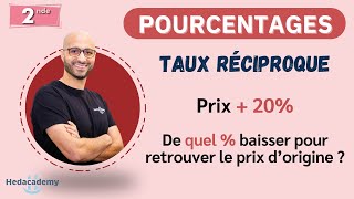 POURCENTAGES - Taux réciproque - 2nde