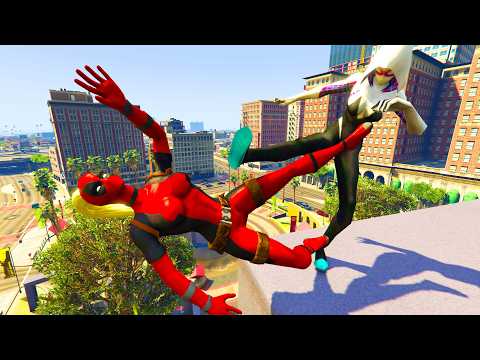 GTA V - Ragdolls And Fails Compilation V.140 ( Spider Gwen Vs Ladypool / Epic Ragdolls )