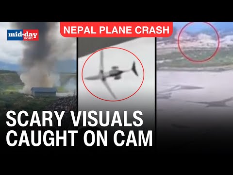 Nepal plane crash: Horrifying visuals of plane crash caught on camera - WATCH