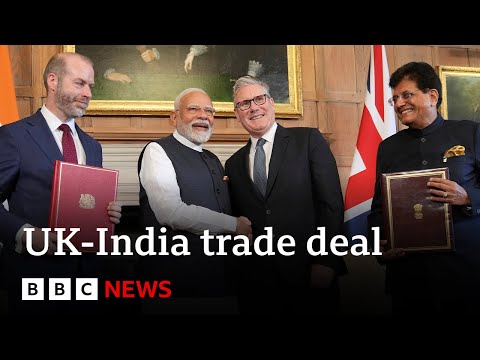 YouTube video thumbnail: UK and India Sign 'Landmark' Free Trade Deal