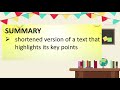Summarizing Texts and Media Types