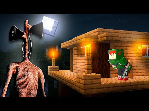 BASE SEGURA PARA SOBREVIVER AO ATAQUE DO SIREN HEAD NO MINECRAFT!!