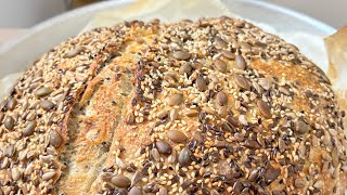 another sourdough bread with seeded inclusion and plain