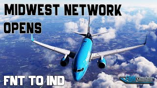 Route Launch PMDG 737-700 FNT-IND Connection Opens Midwest Network