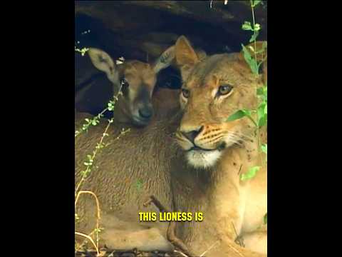 Lioness Adopts Prey, Defies Laws Of Nature ? #shorts