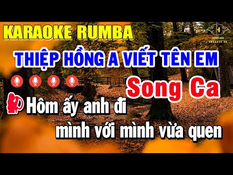 Thiệp Hồng Anh Viết Tên Em Karaoke Song Ca Nhạc Sống | Trọng Hiếu