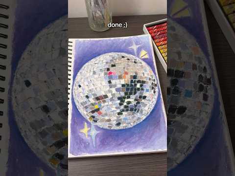 Drawing an oil pastel disco ball ๐ชฉ #oilpastel #drawing #art #disco #artprocess