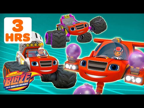 Blaze Transforms into a Submersible, Knight & More! | 3 HOURS | Blaze and the Monster Machines