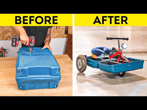 Smart Girl Turns Old Suitcase into a Creative Masterpiece!