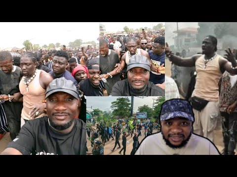 VeryDarkMan Almost beaten As Angry Youth Protest in Benue state, cal on Tinubu & Gov Alia