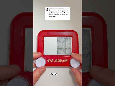 Half see through Etch A Sketch #tutorial #howto #challenge