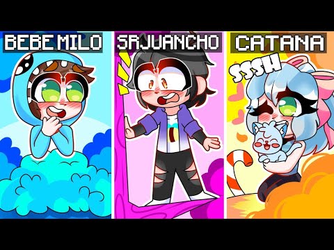 NOS ESCONDEMOS USANDO SOLO 1 COLÓR EN MINECRAFT🌈😂ESCONDITE EXTREMO CON BEBE MILO Y SRTACATANA