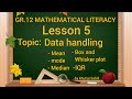 Measures of Central Tendency and Data Handling