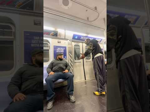 Dancing mid argument is nyc in its peak 🤣🤣 #nyc #dance #train #viralvideo