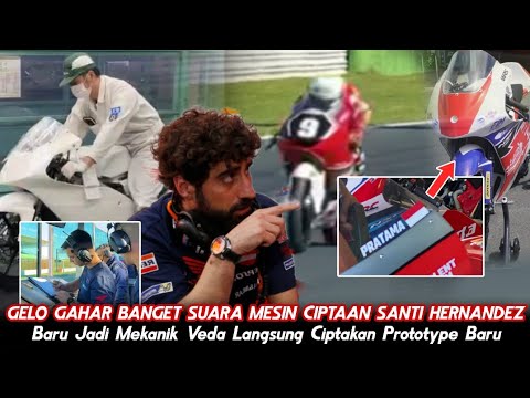 Emang Keren Ni Mekanik, Uji Coba Veda Di Misano Dengan Racikan Prototype Mesin Santi Hernandez