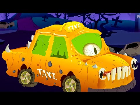 Scary Taxi + More Halloween Car Cartoon Videos For Kids 1