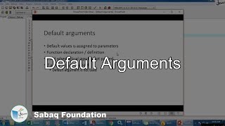 Default arguments