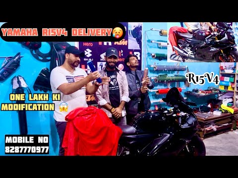 Yamaha R15v4 Delivery 😍| 1 Lakh Ki Modification 🥵| #hr76rider #r15v4