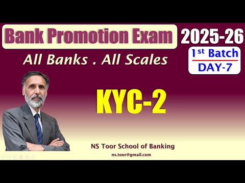 BANK PROMOTION EXAM 2025-26 : KYC-1 19.07.25 (6.30am) #nstoor