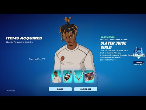 How to get FREE Slayer Juice WRLD Skin Set EARLY in Fortnite (Showcase)