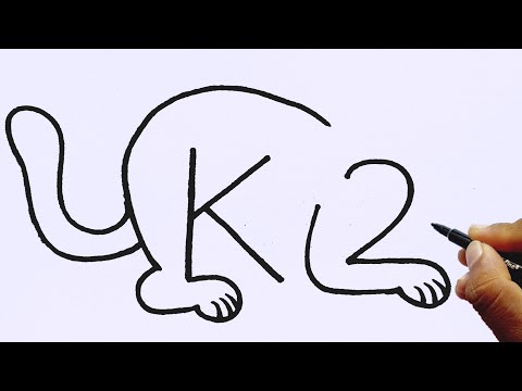 Easy Cat Drawing Tutorial From K2 l Drawing Pictures l Cat Drawing Easy l Easy Drawing