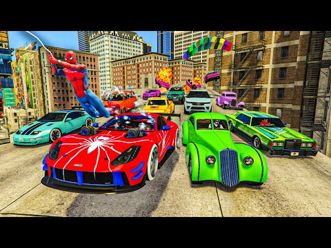 EL ÚLTIMO EXPLOTA CON COCHES ALEATORIOS!! SOY SPIDERMAN!! - GTA 5 ONLINE