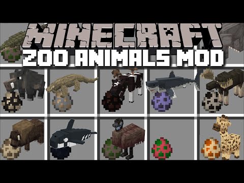 Minecraft TAME AND BUILD A ZOO WITH ANIMALS MOD / DANGEROUS PLUS CREATURES !! Minecraft Mods