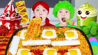 Cheesy Korean Fried Chicken & Spicy Tteokbokki Feast 🍗🌶️ | MUKBANG HIU
