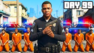 I Spent 100 Days As A POLICE OFFICER In GTA 5